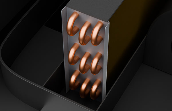 rv air conditioner with copper evaporator