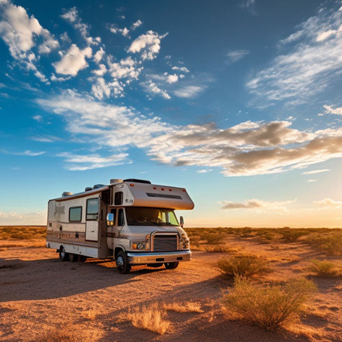RV air conditioner in desert