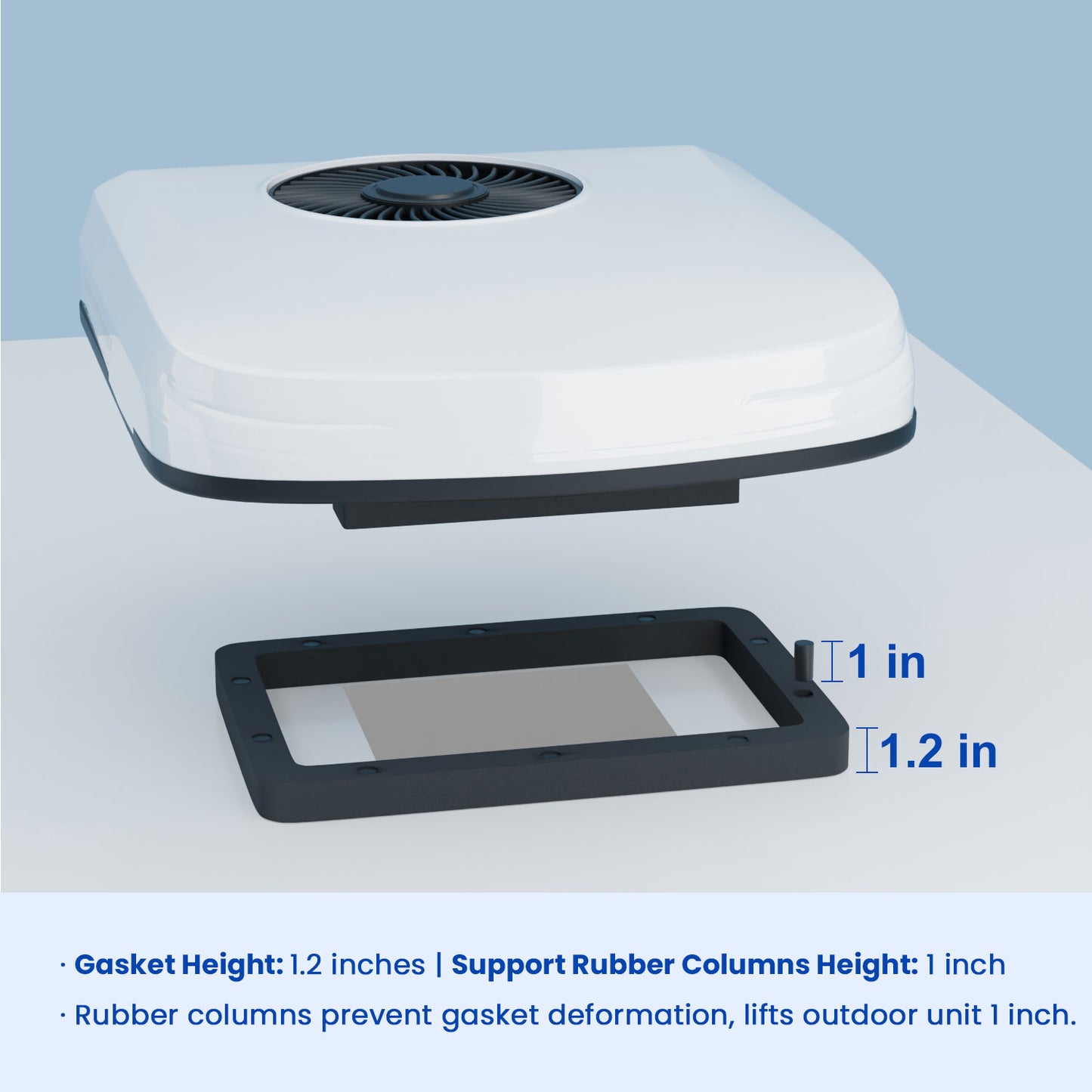 RV Air Conditioner, 12V 10000 BTU Rooftop Air Conditioner with Heater for RVs, Trucks, Vans, Campers, Tractor