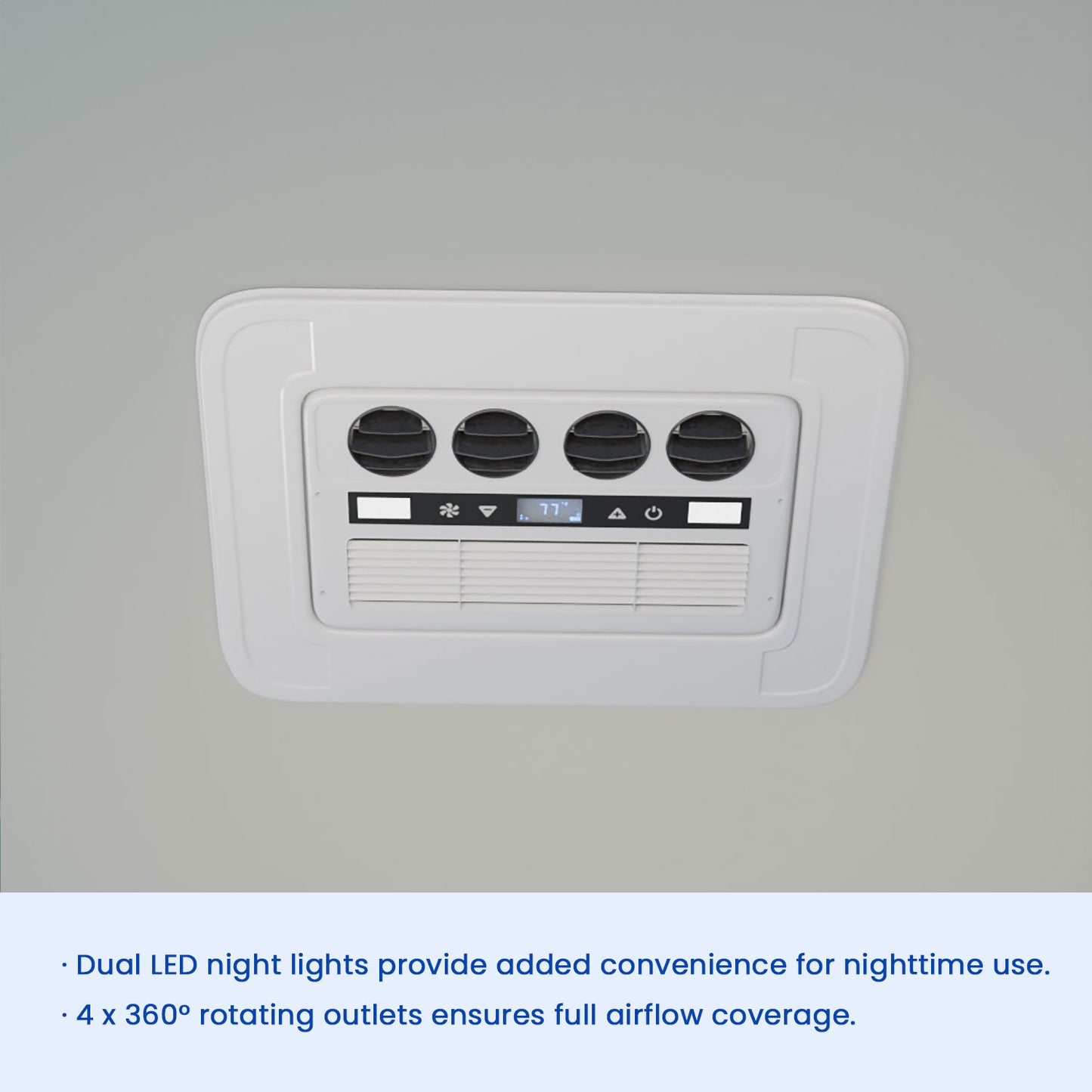 RV Air Conditioner, 12V 10000 BTU Rooftop Air Conditioner with Heater for RVs, Trucks, Vans, Campers, Tractor