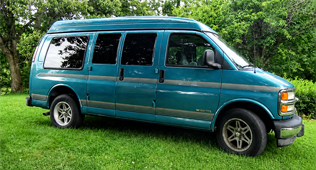 Kevin's Full-Size Chevy High-Top Van Door Install Solves the Roof-Space Problem with a Dual-Mount AC