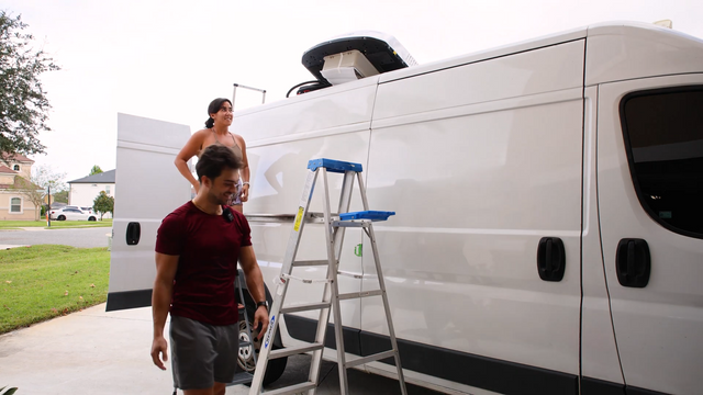 Chris's Open-Shell Van Solves Real Heat With a 12V Outequip AC Install