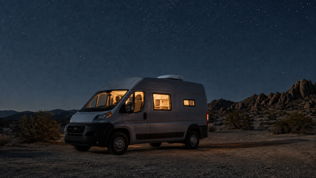run rv ac all night on battery: Summit 2 12V rooftop AC drawing 21A in Sleep mode during an overnight boondocking stay