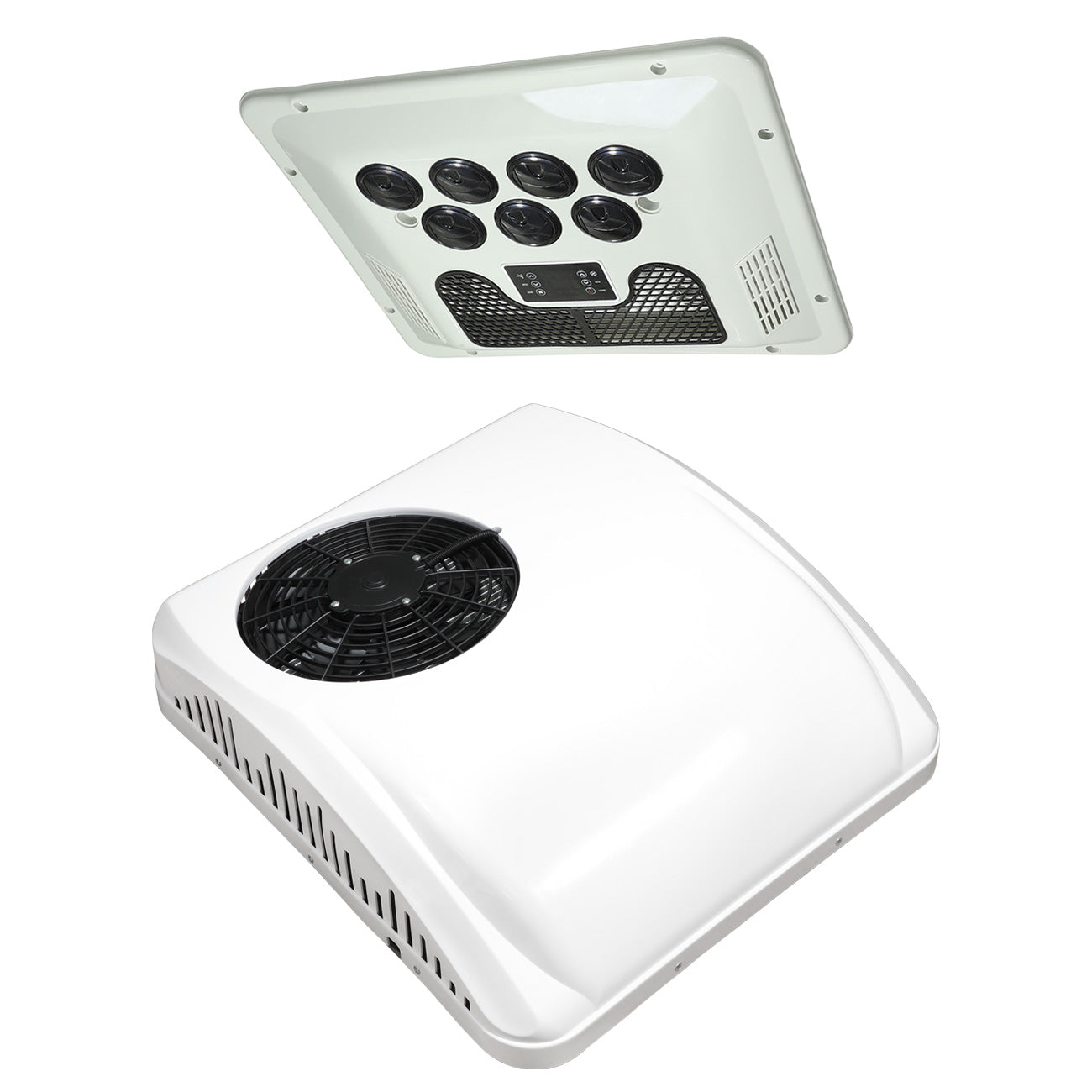 RV air conditioner with heater
