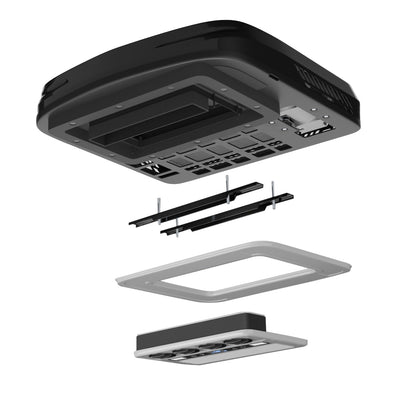 12V Air Conditioner, 10000 BTU Top Mounted Heating and Cooling Parking Air Conditioner Set for RVs, Trucks, Vans, Campers – Now in Black (Spring 2025 Launch)