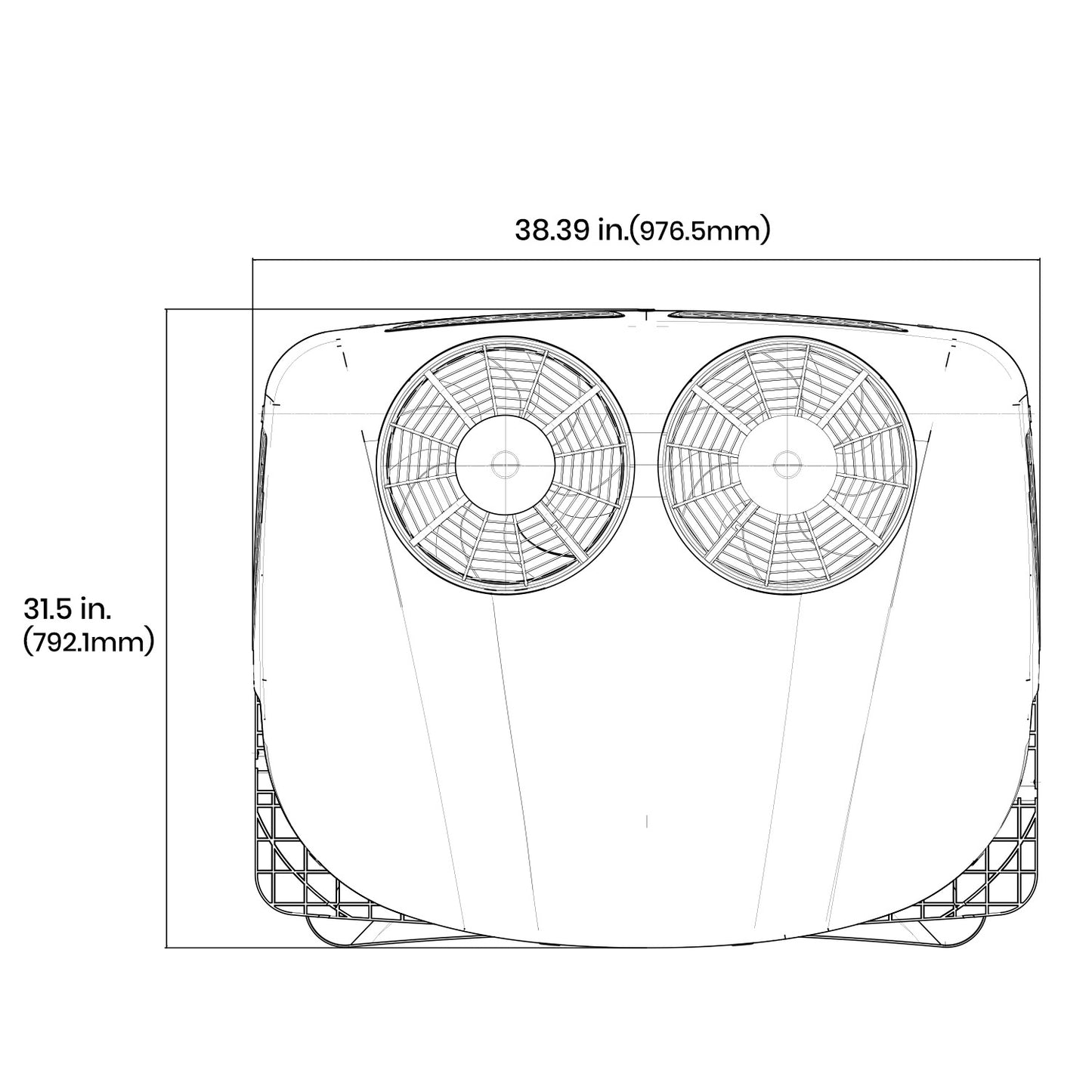 12V Air Conditioner, 13500 BTU Rooftop AC for Semi Truck Bus RV Van Camper, Low Profile RV AC Unit, 12 Volt DC Powered