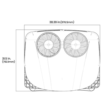 12V Air Conditioner, 13500 BTU Rooftop AC for Semi Truck Bus RV Van Camper, Low Profile RV AC Unit, 12 Volt DC Powered