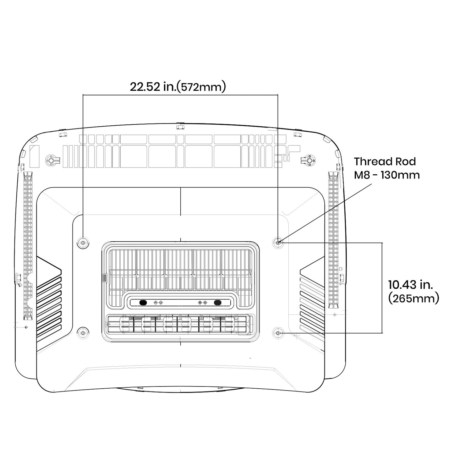 12V Air Conditioner, 13500 BTU Rooftop AC for Semi Truck Bus RV Van Camper, Low Profile RV AC Unit, 12 Volt DC Powered