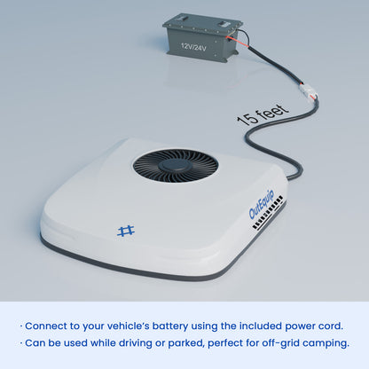 12V 10000 BTU Rooftop RV Air Conditioner, Top Mounted Heating and Cooling Air Conditioner Set for RVs, Trucks, Vans, Campers
